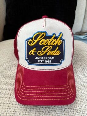 Scotch & Soda Red Mesh Trucker Cap